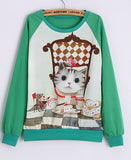 CAT KISS FISH SWEATSHIRT